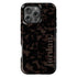 Custom Name Dark Tortoiseshell Serif iPhone Case